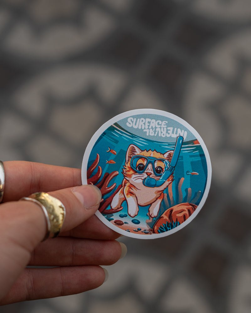 Surface Interval Sticker Pack (Pack of 5)Due to popular demand here is our sticker pack! 
Drawing inspiration from the ocean and all surroundings our sticker pack embodies the love and excitement we get froSurface Interval Sticker Pack (PackSurface Interval