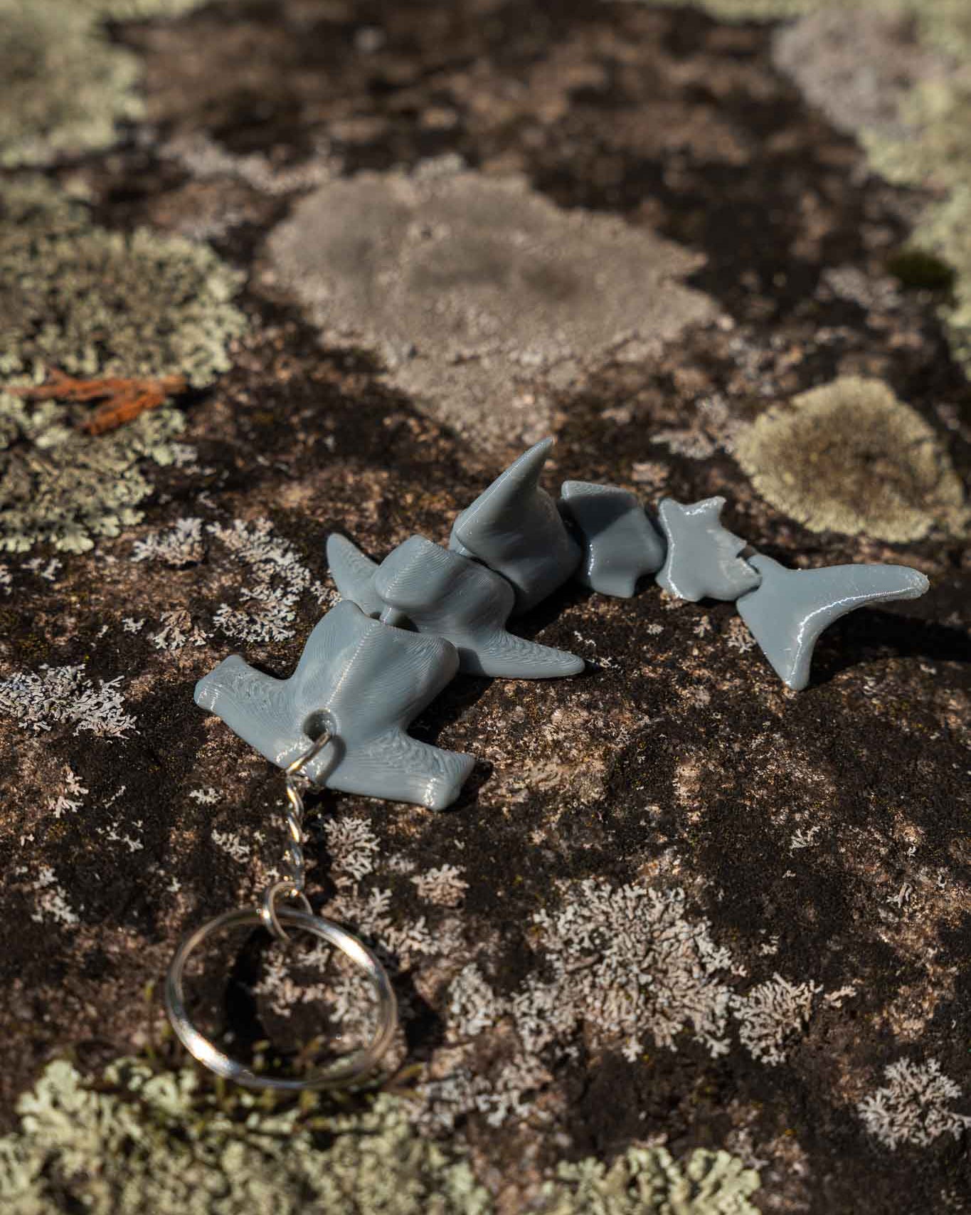 Flow Hammerhead Shark Keychain - 3D 