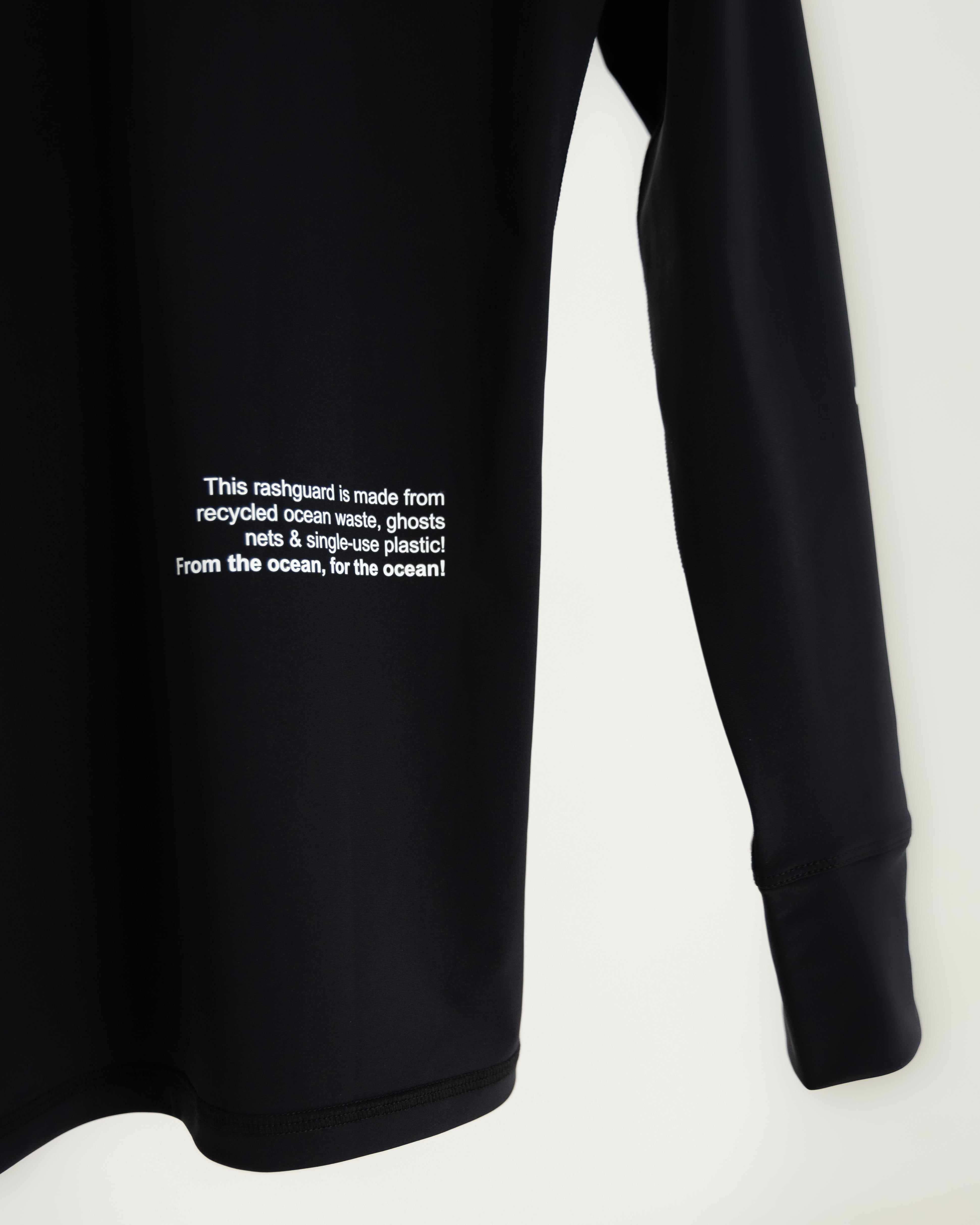 'Oceanic Human' RashguardFor the Ocean, From the Ocean
Our rashguards are a tribute to the ocean's beauty and resilience. Crafted from single-use plastics, ghost nets, and recycled ocean was'Oceanic Human' RashguardSurface Interval