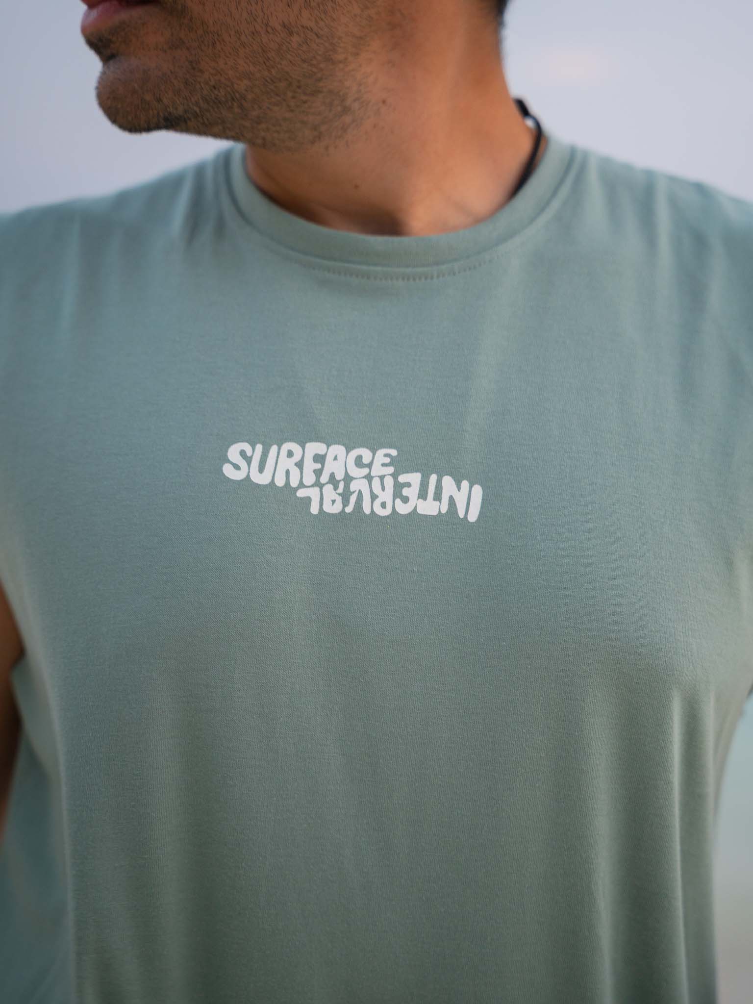 Slow Living Tank Top close-up front 