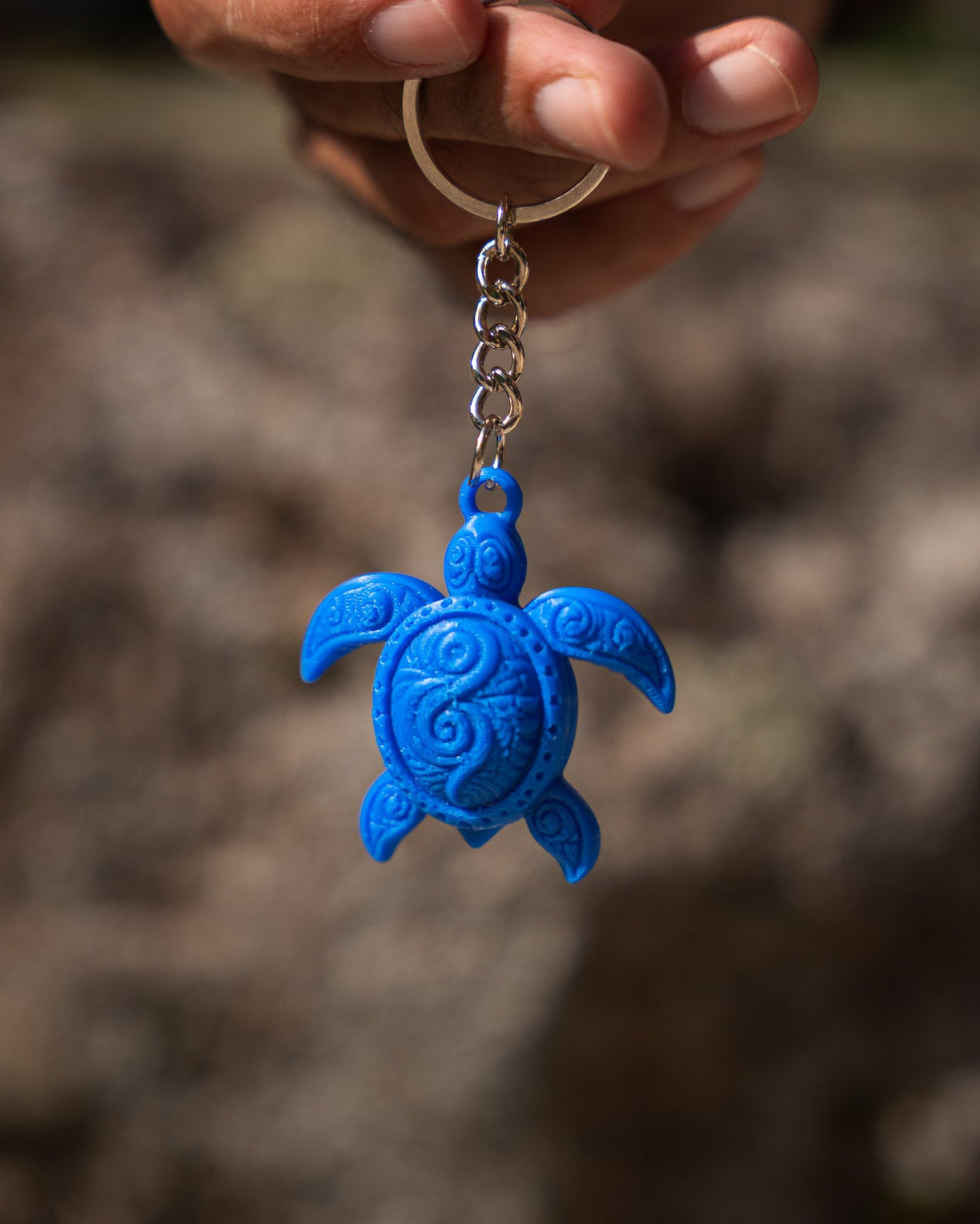 Ocean Slow Living Turtle Keychain 3D